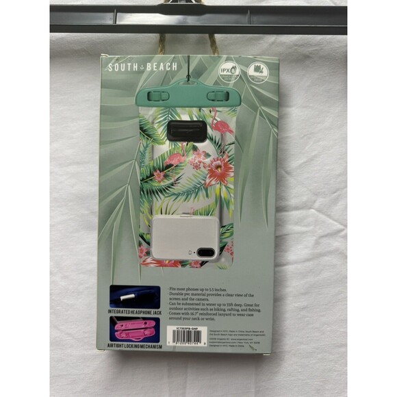 South Beach Waterproof Dust Sand Cell Phone Case Flamingo -New Airtight … - Picture 2 of 7
